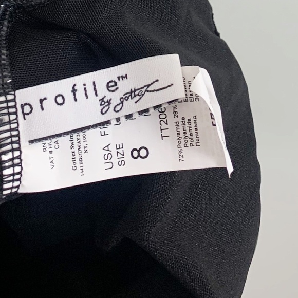 NWT Profile by Gottez Tutti Frutti Ruffle One Shoulder One Piece Swimsuit - Picture 4 of 6